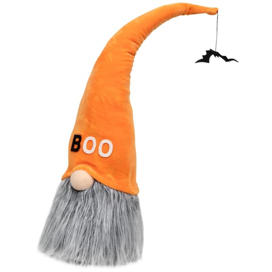 8" Flying Bat "Boo" Standing Halloween Gnome